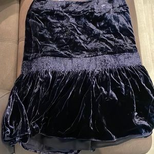 GIORGIO ARMANI Navy Blue Velvet Skirt Size 42 (European) (6 US)